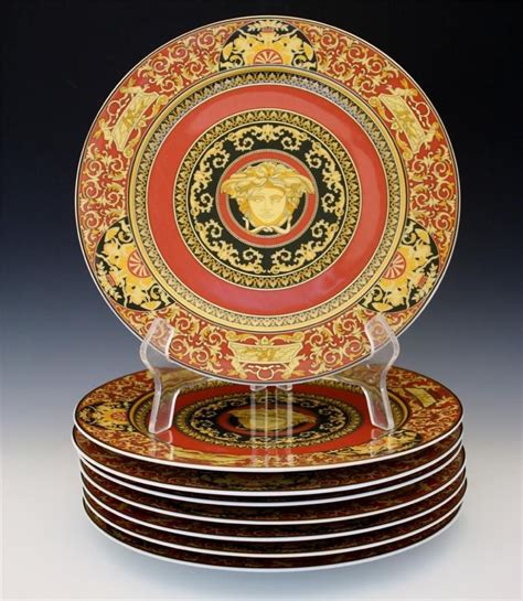 replica versace plate set|versace table cloth.